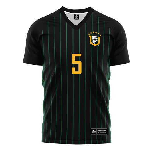 USFCA - NCAA Men's Soccer : Matisse Chretien - Black Soccer Jersey-0