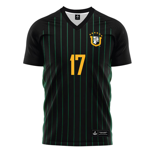 USFCA - NCAA Men's Soccer : Jaggar Judkins - Black Soccer Jersey-0