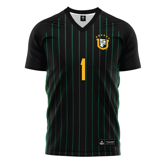 USFCA - NCAA Men's Soccer : Lucas Jones - Black Soccer Jersey-0