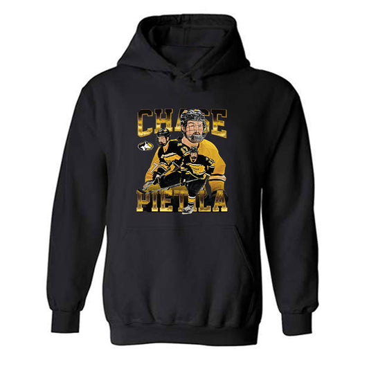 Michigan Tech - NCAA Men's Ice Hockey : Chase Pietila - Player Collage Hooded Sweatshirt-0