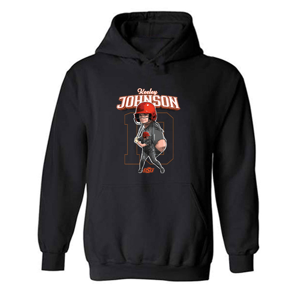 Oklahoma State - NCAA Softball : Keeley Johnson - Player Collage Hooded Sweatshirt-0