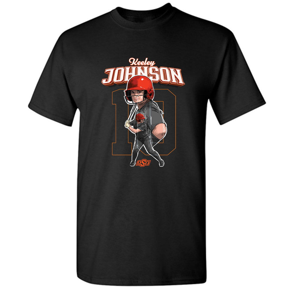 Oklahoma State - NCAA Softball : Keeley Johnson - Player Collage T-Shirt-0