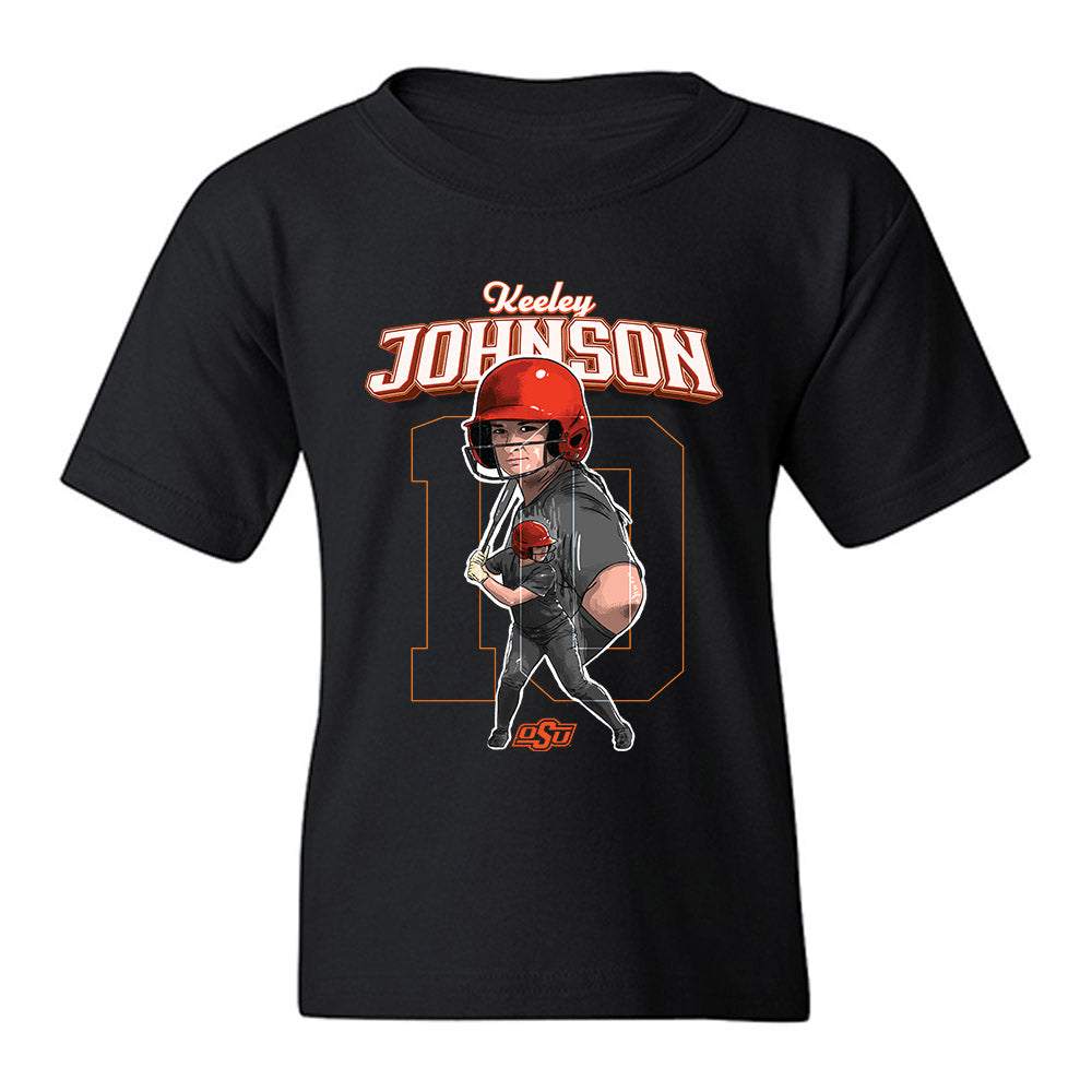 Oklahoma State - NCAA Softball : Keeley Johnson - Player Collage Youth T-Shirt-0