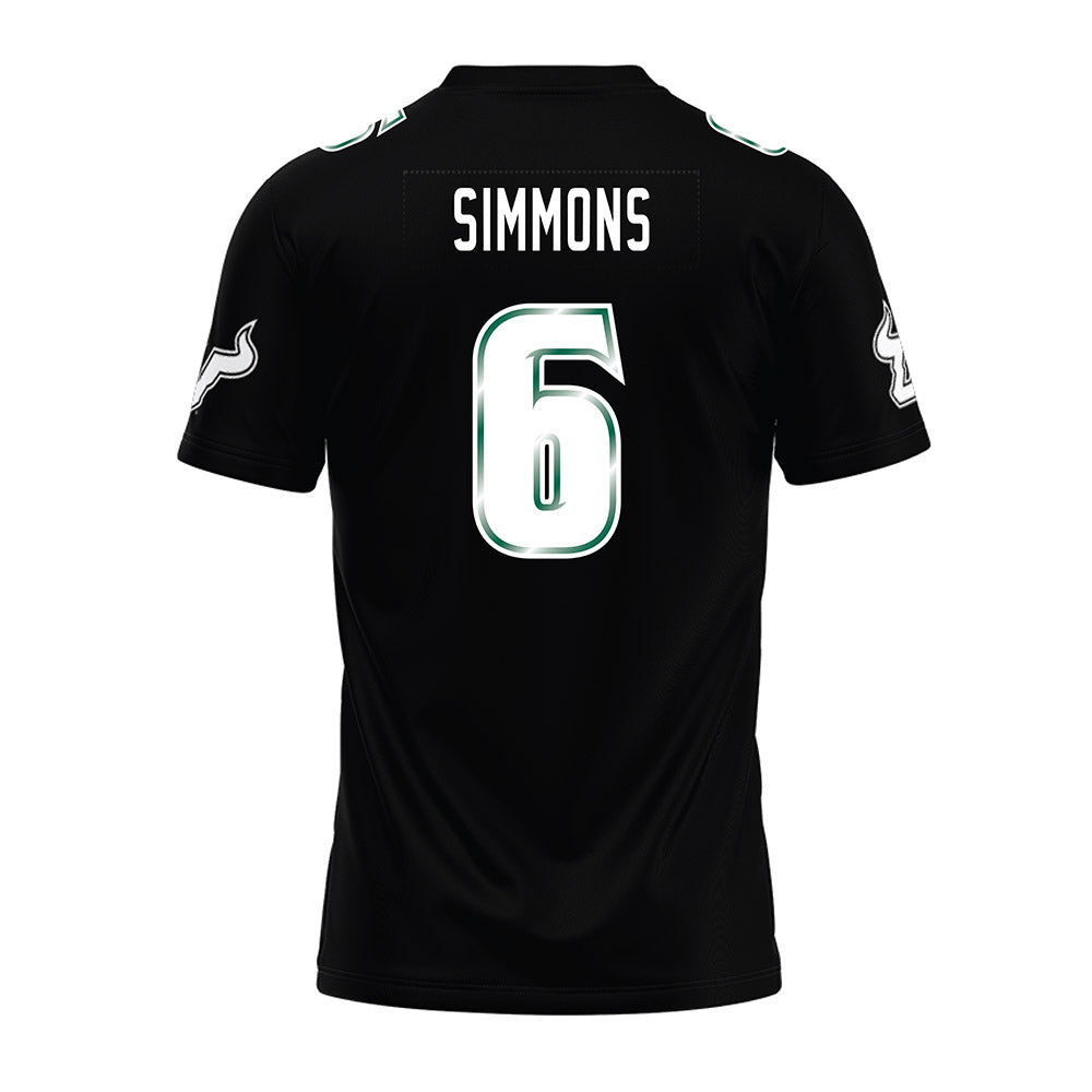 USF - NCAA Football : Naiem Simmons - Black Premium Football Jersey-1