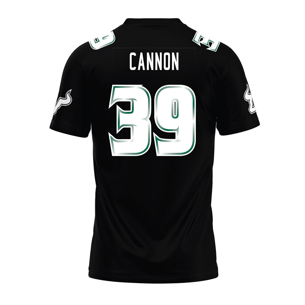 USF - NCAA Football : John Cannon - Black Premium Football Jersey-1