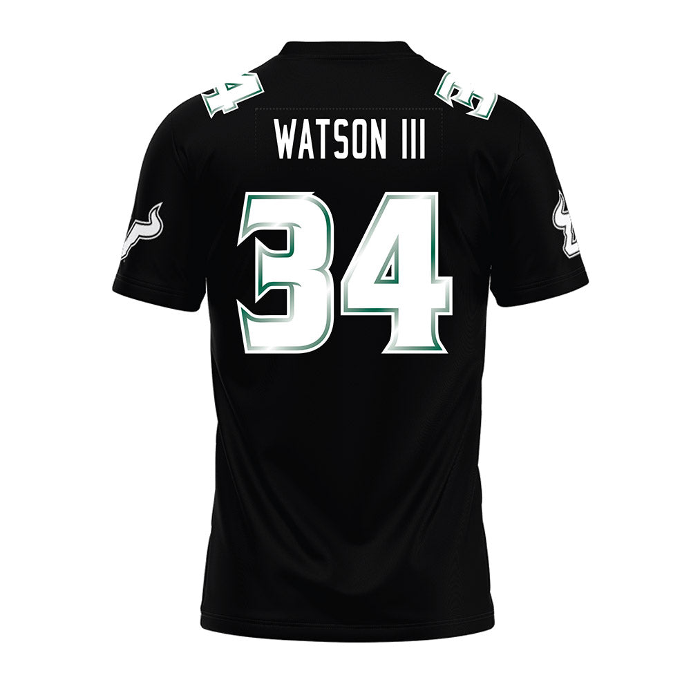 USF - NCAA Football : Rico Watson III - Black Premium Football Jersey-1