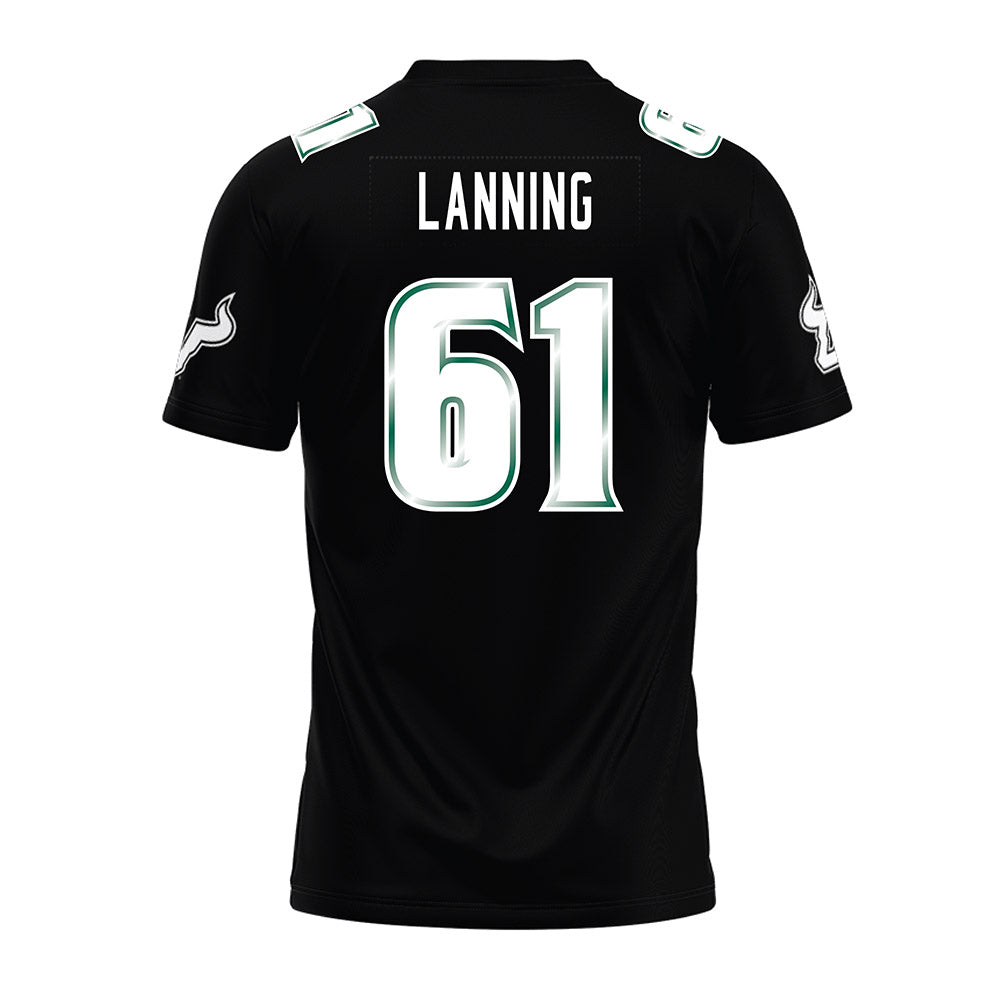 USF - NCAA Football : Gannon Lanning - Black Premium Football Jersey-1