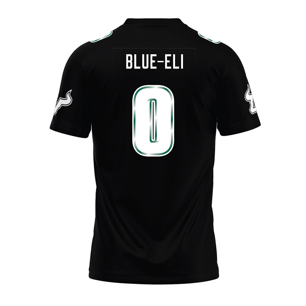 USF - NCAA Football : Douglas Blue-Eli - Black Premium Football Jersey-1