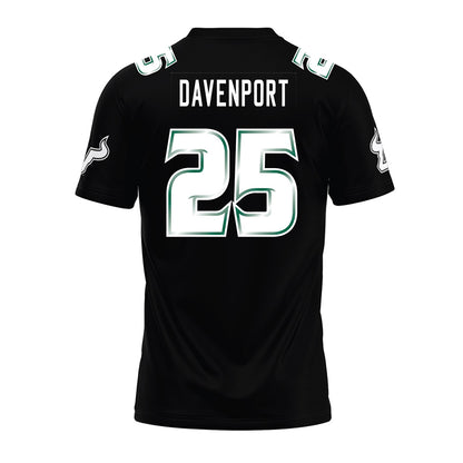 USF - NCAA Football : Nykahi Davenport - Black Premium Football Jersey-1