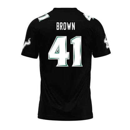 USF - NCAA Football : George Brown - Black Premium Football Jersey-1