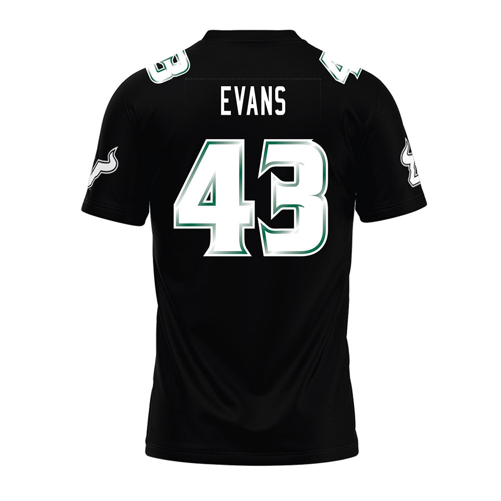 USF - NCAA Football : Cooper Evans - Black Premium Football Jersey-1