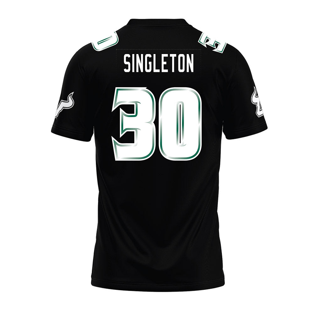 USF - NCAA Football : Ira Singleton - Black Premium Football Jersey-1