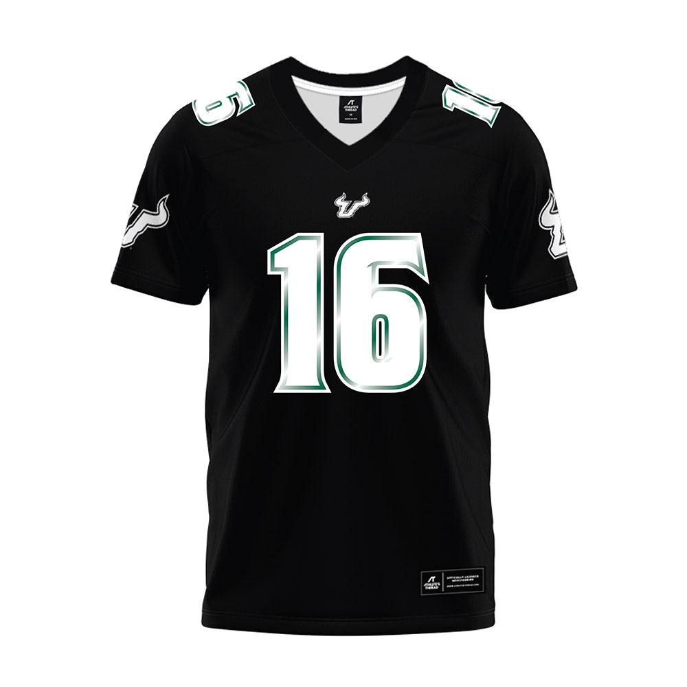 USF - NCAA Football : Ryan Bolduc - Black Premium Football Jersey-0