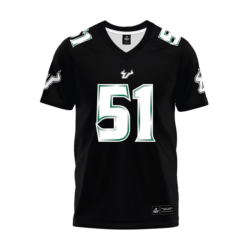 USF - NCAA Football : Zane Herring - Black Premium Football Jersey-0