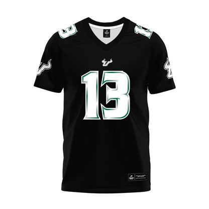 USF - NCAA Football : Locklan Hewlett - Black Premium Football Jersey-0