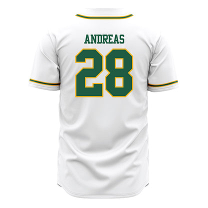 USFCA - NCAA Baseball : Jake Andreas - White Jersey-1