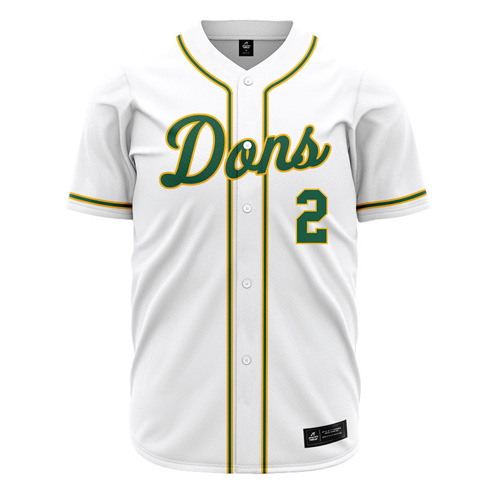 USFCA - NCAA Baseball : Myles Kallinger - White Jersey-0