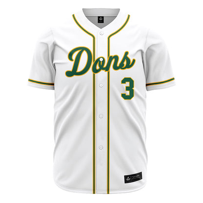 USFCA - NCAA Baseball : Zach Nagy - White Jersey-0