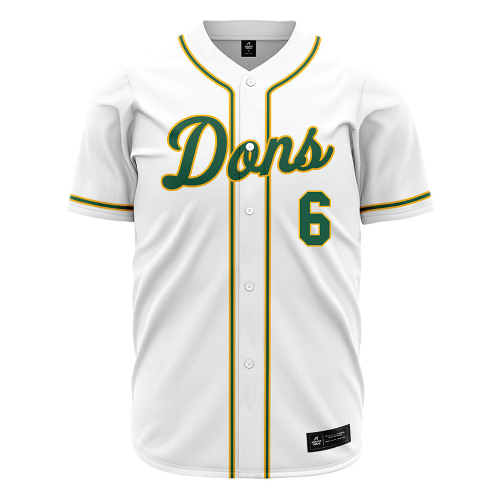 USFCA - NCAA Baseball : Jared Lewis - White Jersey-0