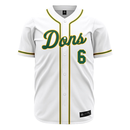 USFCA - NCAA Baseball : Jared Lewis - White Jersey-0