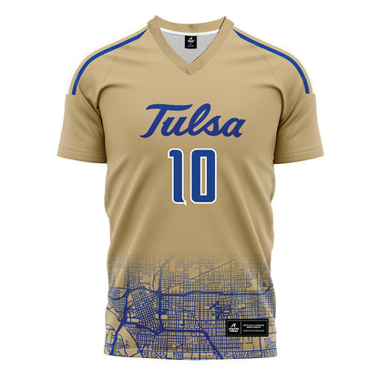 Tulsa - NCAA Men's Soccer : Gyuwon Chong - Old Gold Soccer Jersey-0