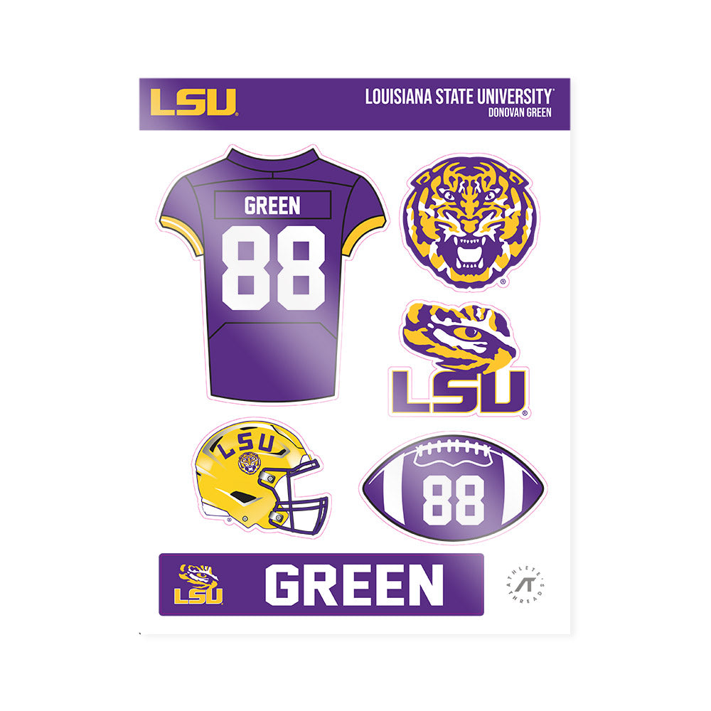 LSU - NCAA Football : Donovan Green - Sticker Sheet-0