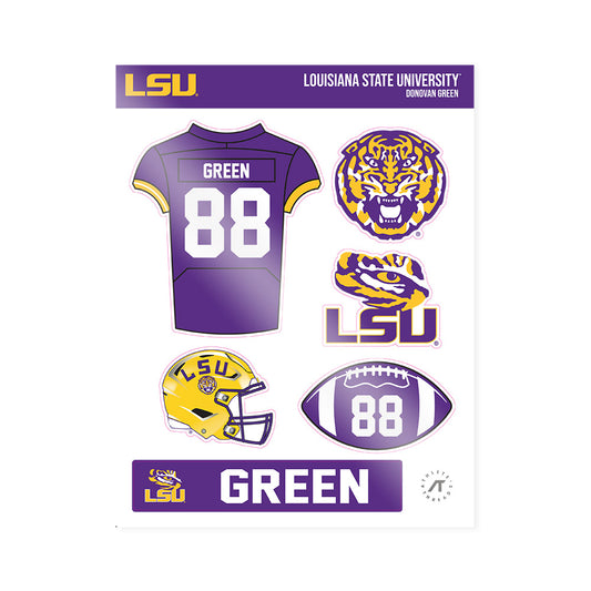 LSU - NCAA Football : Donovan Green - Sticker Sheet-0