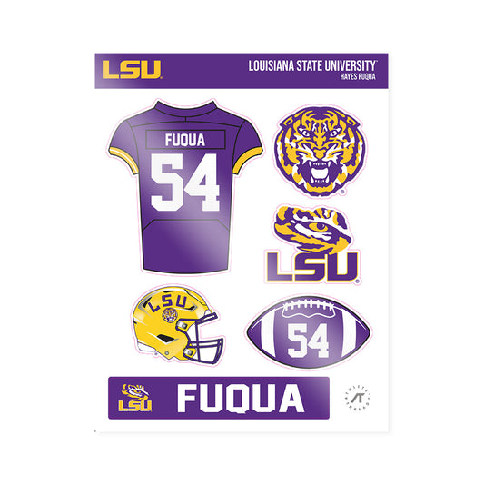 LSU - NCAA Football : Hayes Fuqua - Sticker Sheet-0