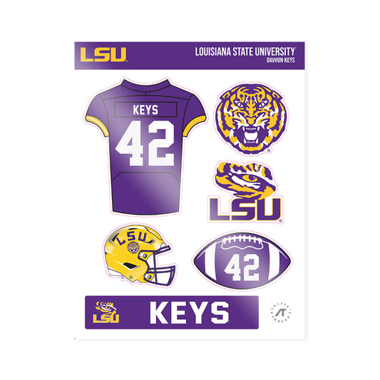LSU - NCAA Football : Davhon Keys - Sticker Sheet-0