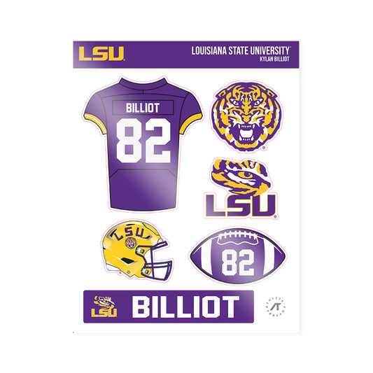 LSU - NCAA Football : Kylan Billiot - Sticker Sheet-0