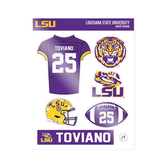 LSU - NCAA Football : Javien Toviano - Sticker Sheet-0