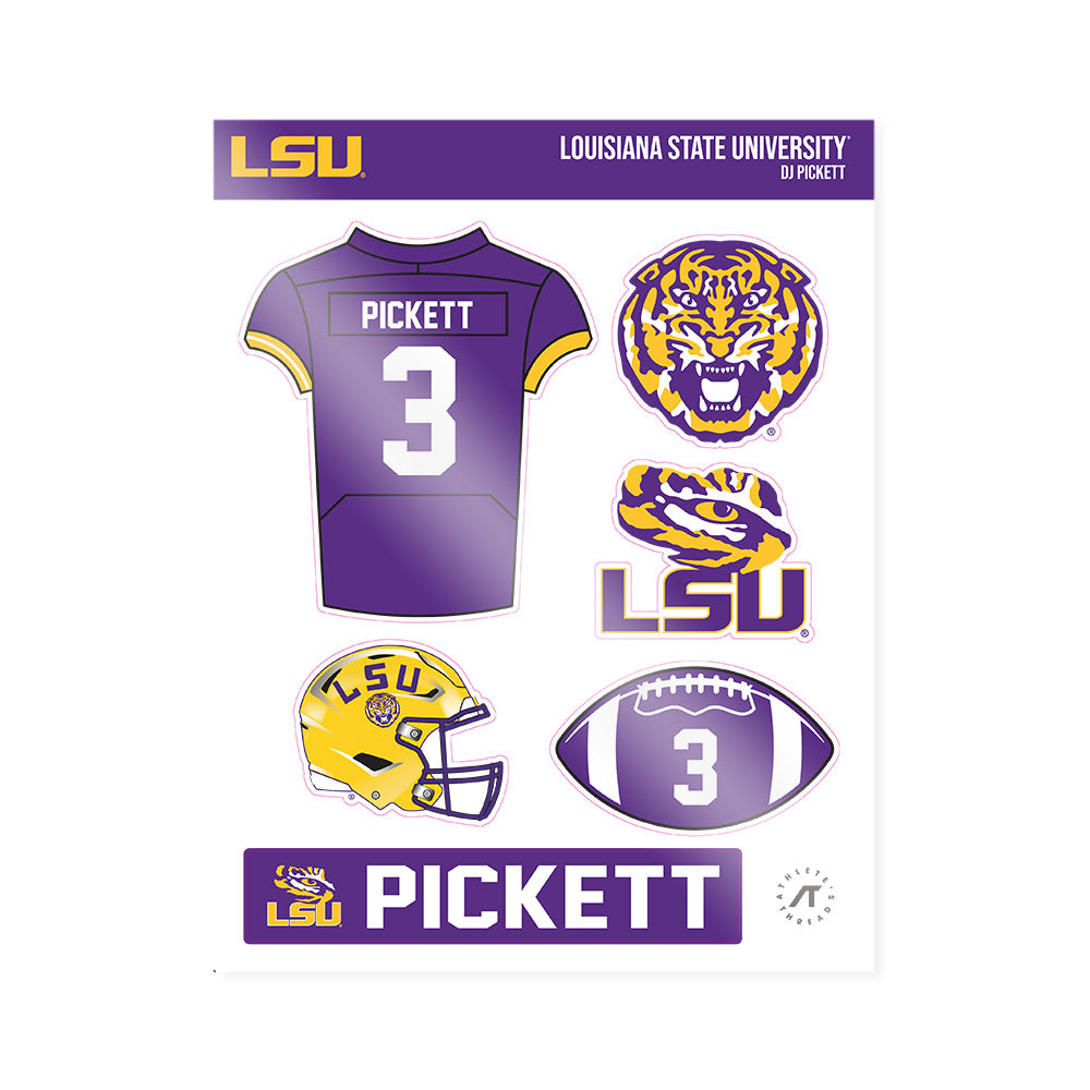 LSU - NCAA Football : DJ Pickett - Sticker Sheet-0