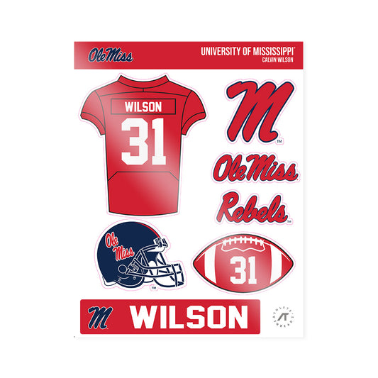 Ole Miss - NCAA Football : Calvin Wilson - Sticker Sheet-0