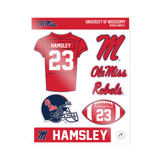 Ole Miss - NCAA Football : George Hamsley - Sticker Sheet-0