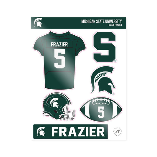 Michigan State - NCAA Football : Makhi Frazier - Sticker Sheet-0