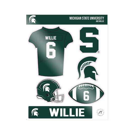 Michigan State - NCAA Football : Ade Willie - Sticker Sheet-0