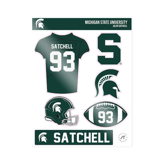 Michigan State - NCAA Football : Jalen Satchell - Sticker Sheet-0