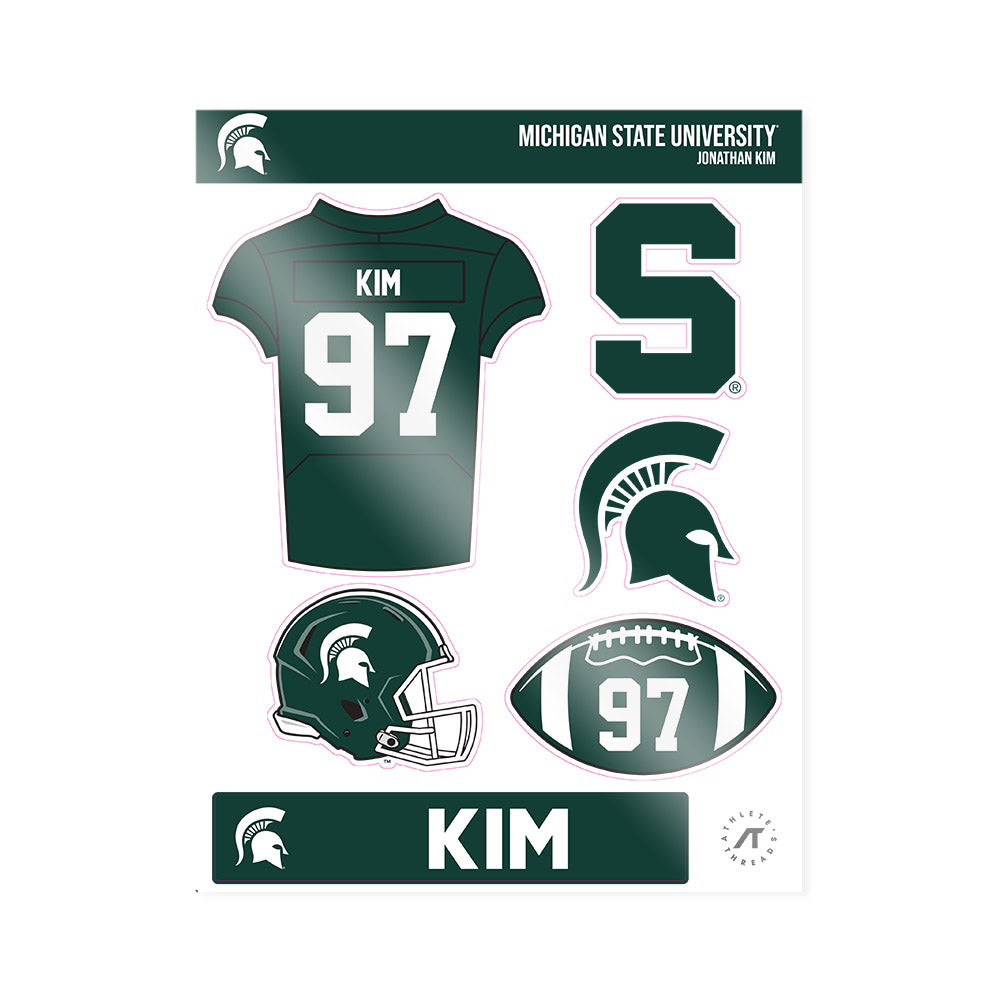 Michigan State - NCAA Football : Jonathan Kim - Sticker Sheet-0