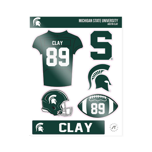 Michigan State - NCAA Football : Austin Clay - Sticker Sheet-0