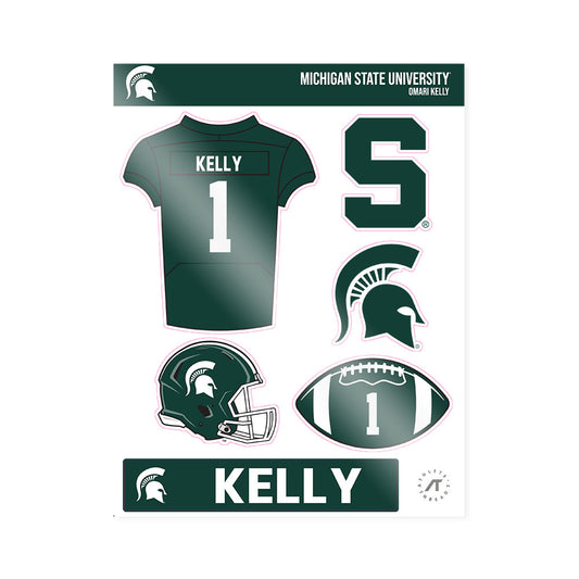 Michigan State - NCAA Football : Omari Kelly - Sticker Sheet-0