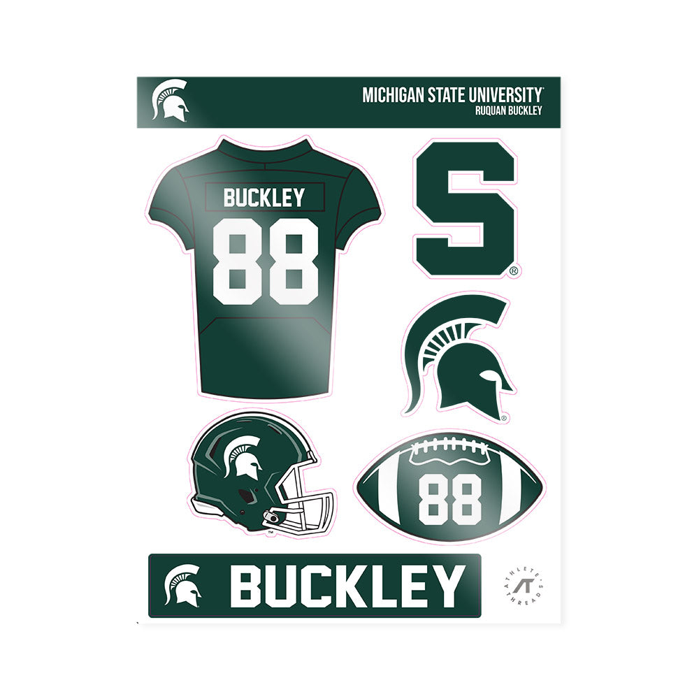 Michigan State - NCAA Football : Ruquan Buckley - Sticker Sheet-0