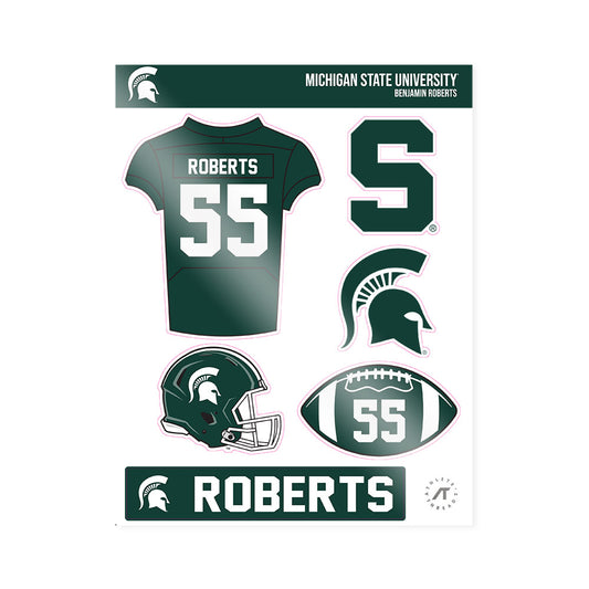 Michigan State - NCAA Football : Benjamin Roberts - Sticker Sheet-0