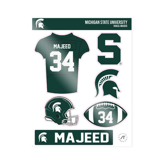 Michigan State - NCAA Football : Khalil Majeed - Sticker Sheet-0