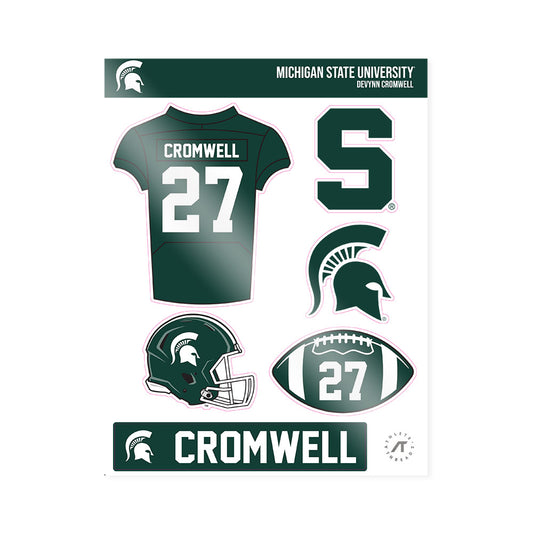 Michigan State - NCAA Football : Devynn Cromwell - Sticker Sheet-0