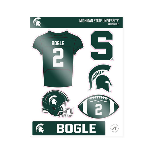 Michigan State - NCAA Football : Khris Bogle - Sticker Sheet-0