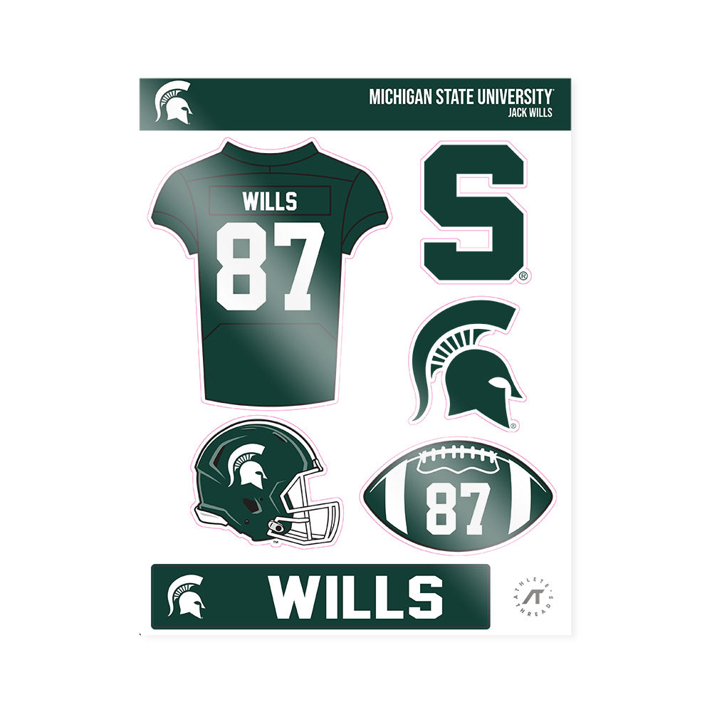 Michigan State - NCAA Football : Jack Wills - Sticker Sheet-0