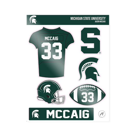 Michigan State - NCAA Football : Jaxon McCaig - Sticker Sheet-0