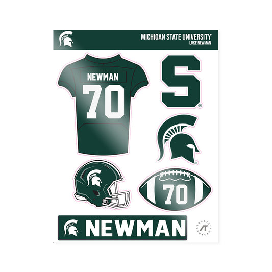 Michigan State - NCAA Football : Luke Newman - Sticker Sheet-0