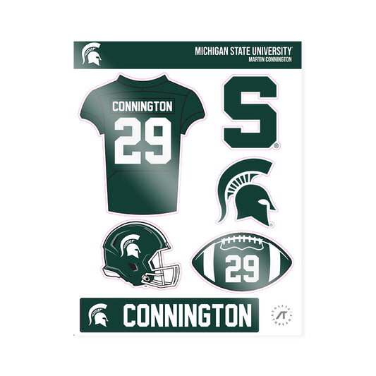 Michigan State - NCAA Football : Martin Connington - Sticker Sheet-0