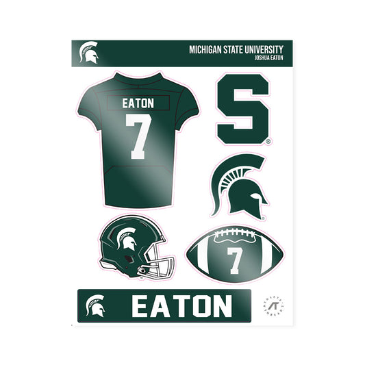 Michigan State - NCAA Football : Joshua Eaton - Sticker Sheet-0